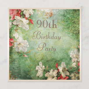 Invitation Fleurs d'hibiscus chic Shabby