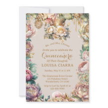 Fleurs diamant de Couronne or Quinceanera