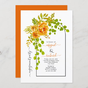 Invitation Fleurs d'orange et mariage d'arc