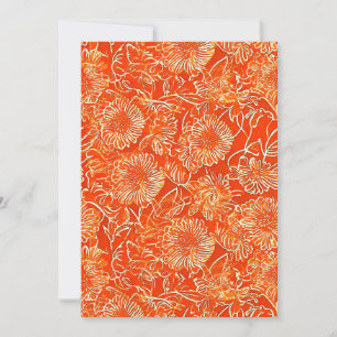 Invitation Fleurs douces orange