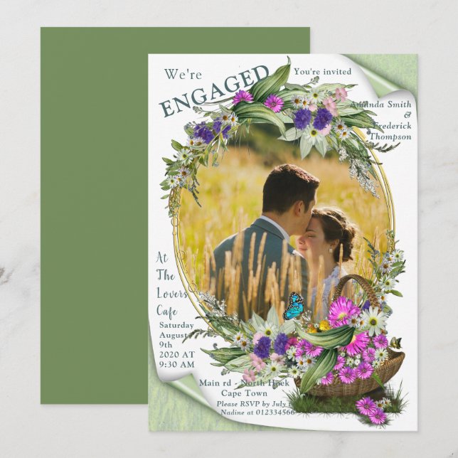 Invitation Fleurs du printemps mi-été (Devant / Derrière)