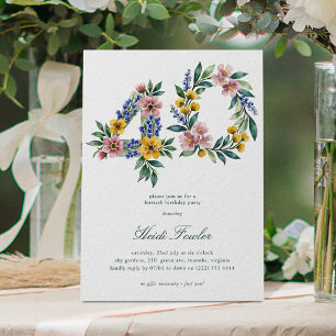 Invitation Fleurs Élégantes 40' Botanique 40e Anniversaire