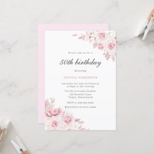 Fleurs élégantes et blush doux 50e anniversaire