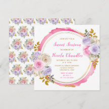 Fleurs élégantes rose et violet Sweet sixteen