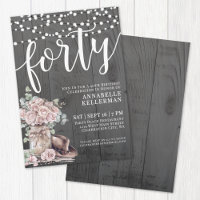 Fleurs en Bois Rustique 40e Anniversaire