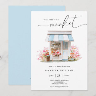 Invitation Fleurs épuisées : Baby Shower de mariage