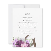 Fleurs et fer à cheval rustiques violet