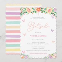 Fleurs et papillons Baptême portugais Batizado