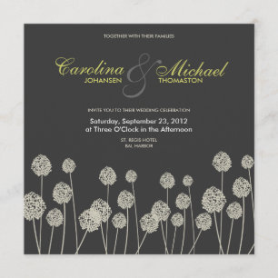 Invitation Fleurs étranges Mariage moderne Inviter