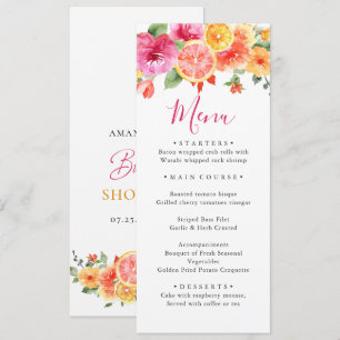 Invitation Fleurs Florales Lumineuses Fête Fleurs Citron Mari