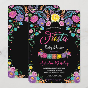 Invitation Fleurs florales mexicaines Fiesta Baby shower fill
