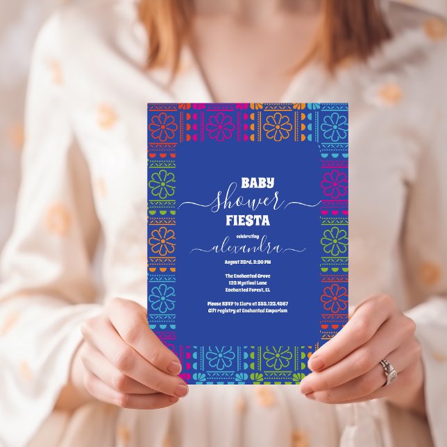 Invitation Fleurs florales mexicaines Fiesta Baby shower fill (Créateur téléchargé)