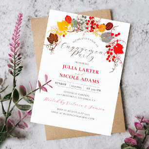 Invitation Fleurs françaises Fruité douce Raisin Fête de fian
