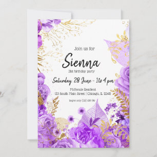 Invitation Fleurs glam chic modernes pour toutes les occasion