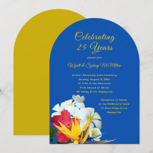 Invitation Fleurs hawaïennes Anniversaire Vows Ceremony Invit