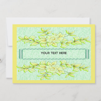 Invitation fleurs jaunes