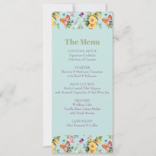 Invitation Fleurs jaunes à l'aquarelle & motif floral design