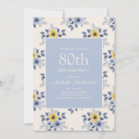 Fleurs jaunes bleues poussiéreuses blanches 80e an