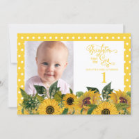Fleurs jaunes et blanches à pois Tournesols Premie