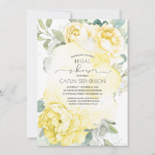 Invitation Fleurs Jaunes Fête des mariées verdoyante