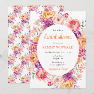 Invitation Fleurs lumineuses d'été pour une Baby Shower de ma