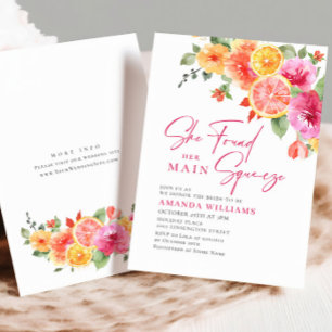 Invitation Fleurs lumineuses Festives Fleur d'agrumes floraux