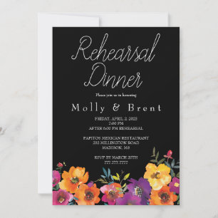 INVITATION FLEURS LUMINEUSES RÉPÉTITION MEXICAINE DÎNER INVIT