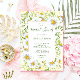 Invitation Fleurs marguerites sauvages printemps nuptiale