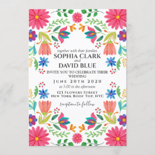 Invitation Fleurs mexicaines Floral Mariage Fiesta