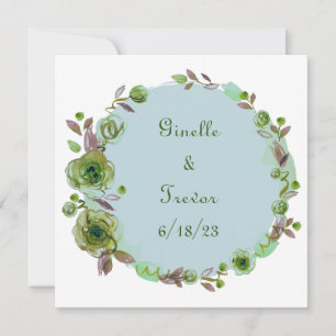 Invitation Fleurs Personnalisées Raisin de Vin Rouge Blanc