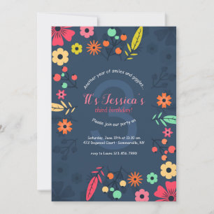 Invitation Fleurs Pétulantes