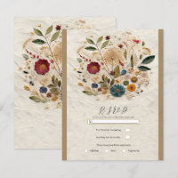Fleurs Pressées de Jardin Fantaisiste Bohème RSVP