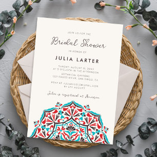 Invitation Fleurs printanières Mandala de douche de mariage