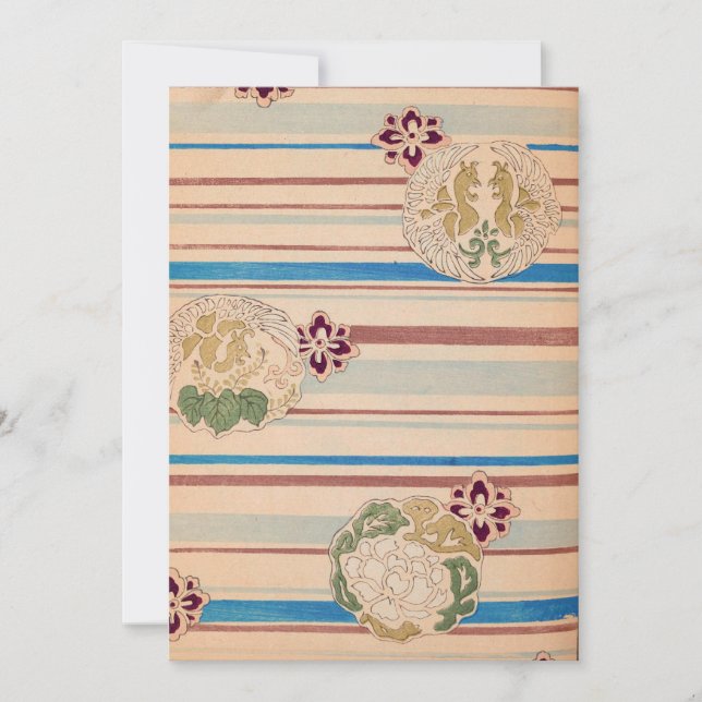 Invitation Fleurs rétro (Devant)