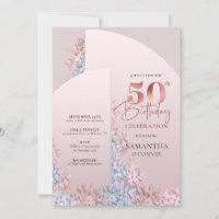 Fleurs roses dorées rose rousse 50e anniversaire