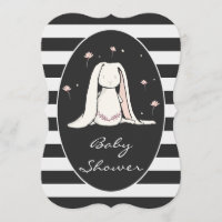 Fleurs roses du Baby shower de Bunny Gris blancs n