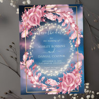 Fleurs Roses Et Étincelles Géantes Sauvegardez La