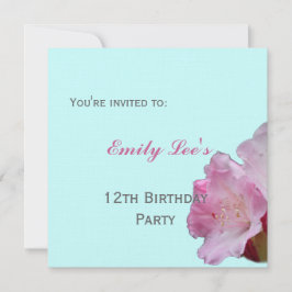 Invitation fleurs roses rhododendron