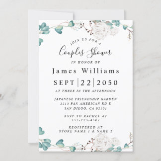 Invitation Fleurs sauvages, Boho Floral Bridal Douche Invitat