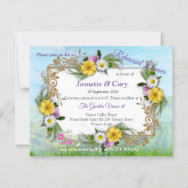 Invitation Fleurs sauvages contre un ciel bleu