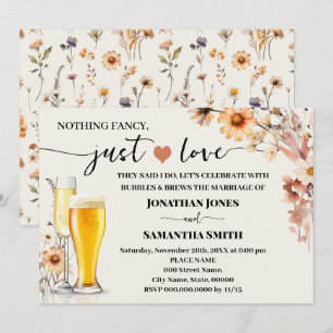 Invitation Fleurs sauvages d'automne Rien de fantaisie Juste