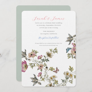 Invitation Fleurs sauvages de mariage du jardin