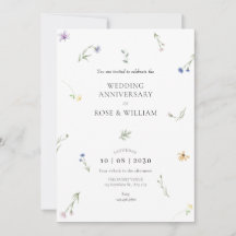 Fleurs sauvages élégant anniversaire de mariage