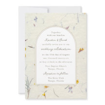 Fleurs Sauvages Papier Floral Moderne Mariage Numé