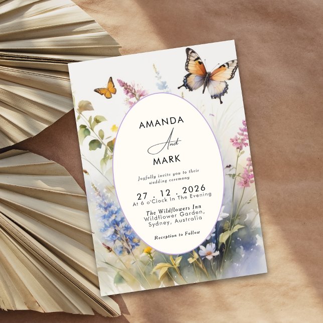 Invitation Fleurs sauvages rustiques élégants fleurissent (Créateur téléchargé)