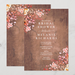 Invitation Fleurs sauvages rustiques Fête de mariage floral