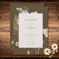 Fleurs sauvages rustiques sur Mariage Brown
