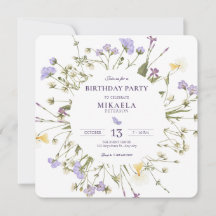 Fleurs sauvages rustiques violettes