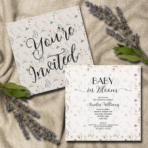 Invitation Fleurs sauvages sur le Baby shower ivoirien