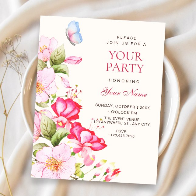 Invitation Fleurs s'épanouissent (Créateur téléchargé)